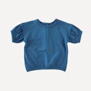 KQ SHORT SLEEVE BALLOON TEE | ROYAL BLUE | ORGANIC COTTON SLUB